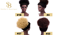 Load image into Gallery viewer, AFRO KINKY PONYTAIL 8&#39;&#39; &amp; 12&#39;&#39; synthetic hair with Two Plastic Combs