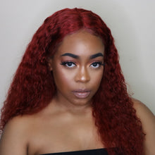 Load image into Gallery viewer, ARIEL Brazilian KINKY Curly Burgundy colored Wig
