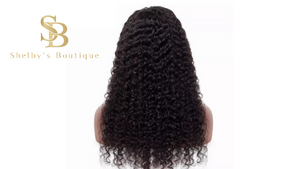CINDY mongolian Kinky Curly Human Hair Wig With Pre Plucked Hairline