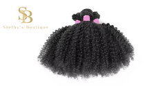 Load image into Gallery viewer, COILY GODDESS Curly Brazilian Virgin Hair Bundles  Natural Color