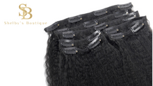 Load image into Gallery viewer, KINKY STRAIGHT Clip In Human Hair Extensions Virgin Hair 7 Pieces