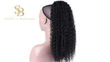 Load image into Gallery viewer, KINKY CURLY PONYTAIL 18&#39;&#39; synthetic hair With Two Plastic Combs