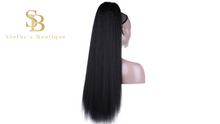 Load image into Gallery viewer, KINKY STRAIGHT PONYTAIL 30&#39;&#39; synthetic Hair With Two Plastic Combs