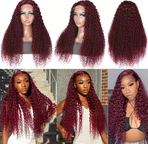 LAYLA Burgundy  99j Wig Lace Front Brazilian Curly